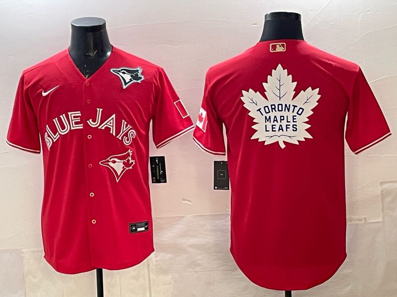 Men 2025 Toronto Blue Jays Blank Red Game Nike MLB Jersey style 015->toronto blue jays->MLB Jersey